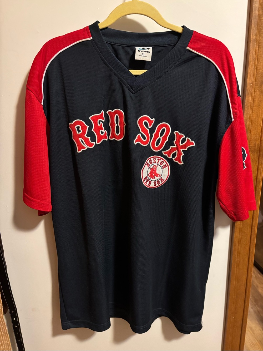 Retro Boston Red Sox Men's Short-Sleeve Team Jersey - Black/Red